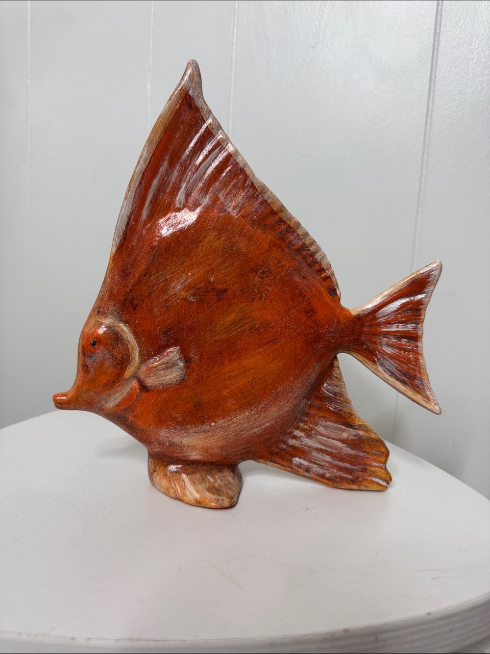 Vintage ceramic fish orange
